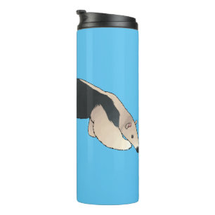 Tamandua cartoon illustration thermosbecher