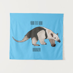 Tamandua-Cartoon-Illustration Wandteppich