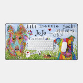 Tamar Warren angepasste Dog- und Katzen-Schreibmat Schreibtischunterlage (Tastatur & Maus)