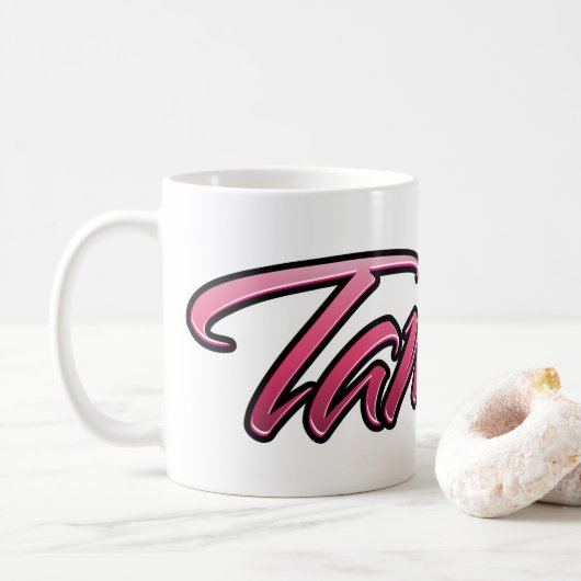 Tamara faded pink Tasse Teetasse Kaffeetasse (Mit Donut)