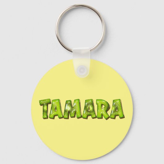 Tamara Name Kiwi Design Schlüsselanhänger (Vorderseite)
