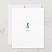 Tamara Pine Tree Moderne Hochzeit Einladung (Rückseite)