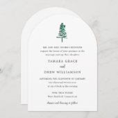 Tamara Pine Tree Moderne Hochzeit Einladung (Vorne/Hinten)