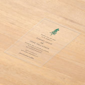Tamara Pine Tree Moderne Hochzeit retten Acryleinladungen (Ablage )