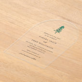 Tamara Pine Tree Moderne Hochzeit retten Acryleinladungen (Ablage )
