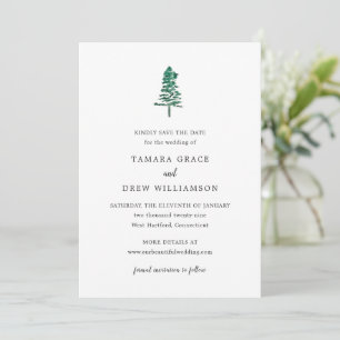 Tamara Pine Tree Moderne Hochzeit Save The Date
