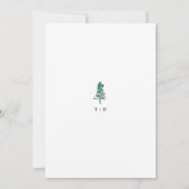 Tamara Pine Tree Moderne Hochzeit Save The Date (Rückseite)