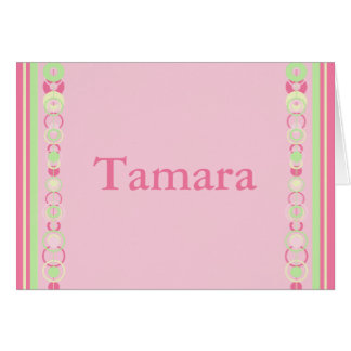 Tamara Pink Moderne Circle Card