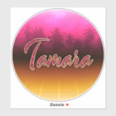 Tamara Vorname Name golden pink Aufkleber Sticker (Blatt)