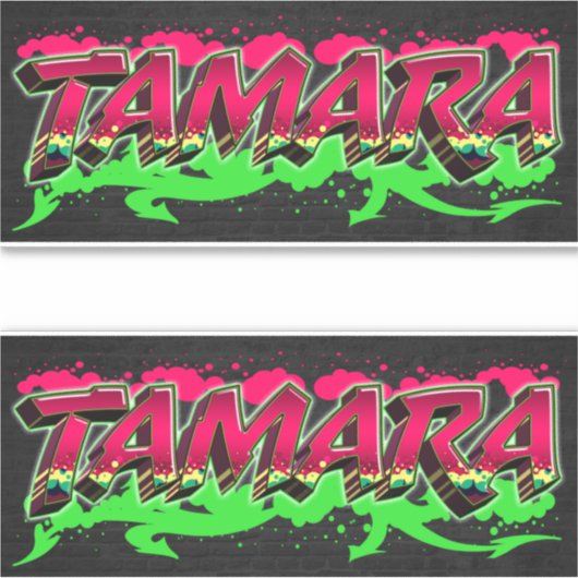 Tamara Vorname Name Graffiti Aufkleber Sticker (Vorderseite)