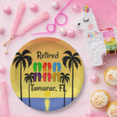 Tamarac, FL, tropisches Design, Pappteller (Party)