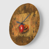 Tamarillo Botanical Große Wanduhr (Winkel)