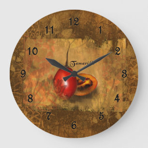 Tamarillo botanisch große wanduhr