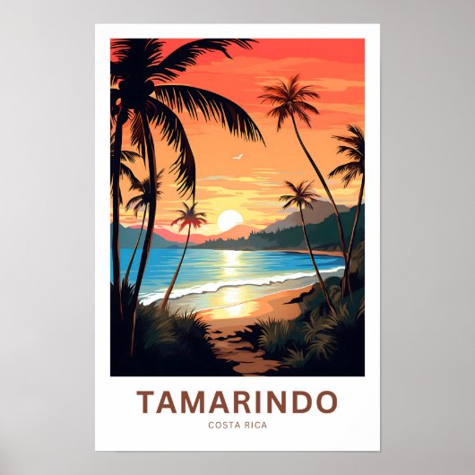 Tamarindo Costa Rica Reisen Print Poster (Vorne)