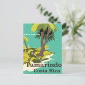 Tamarindo Costa Rica Reiseplakat Postkarte (Stehend Vorderseite)