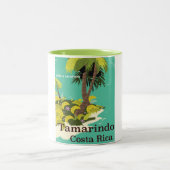 Tamarindo Costa Rica Reiseplakat Zweifarbige Tasse (Mittel)