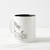 Tamarindo Costa Rica Surfer Strand Zweifarbige Tasse (Vorderseite Links)
