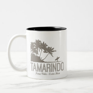 Tamarindo Costa Rica Surfer Strand Zweifarbige Tasse