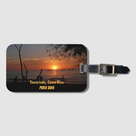 Tamarindo Sunset Gepäckanhänger (Vorderseite (Horizontal))