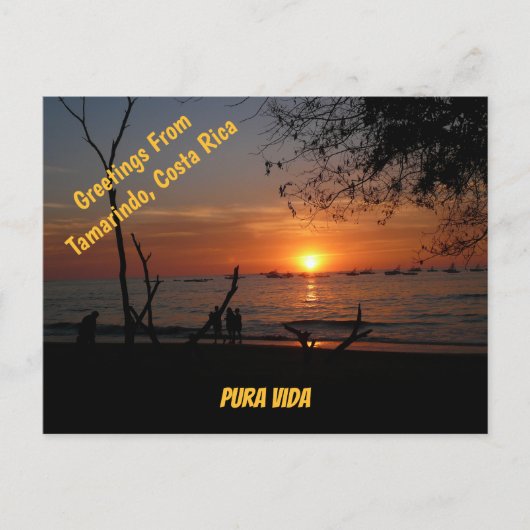 Tamarindo Sunset Postkarte (Vorderseite)