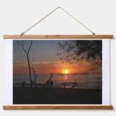 Tamarindo Sunset Wandteppich Mit Holzrahmen (Vorne)