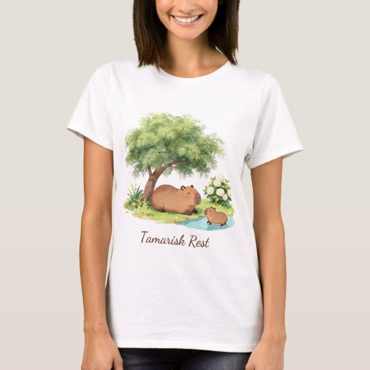 Tamarisk Rest Capybara Botanical Bible Shirt – Cut (Vorderseite)