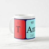 Tamás Periodische Tasse von Tabellennamen (Vorderseite Links)