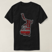 Tamaulipas Mexico Mapa Municipios Mexikanischer St T-Shirt (Design vorne)