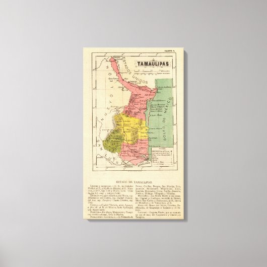 Tamaulipas, Mexiko Leinwanddruck (Vorderseite)