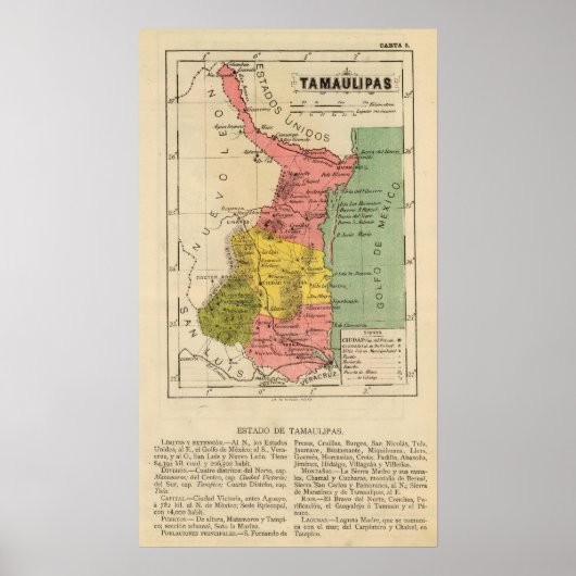 Tamaulipas, Mexiko Poster (Vorne)