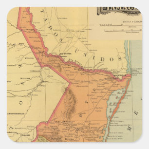Tamaulipas Quadratischer Aufkleber