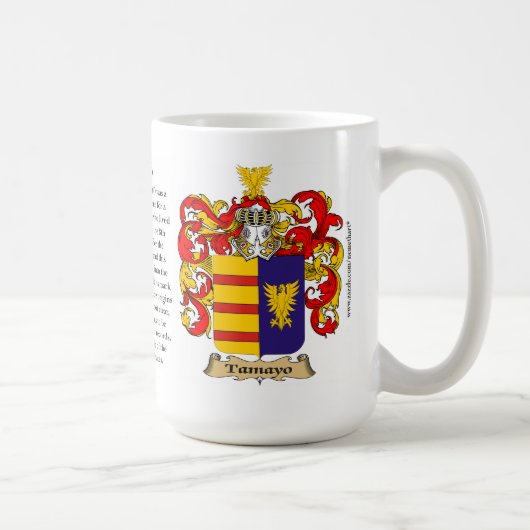 Tamayo, der Ursprung, die Bedeutung und das Wappen Kaffeetasse (Rechts)