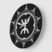 Tamazgha - Amazigh-Symbol Große Wanduhr (Winkel)