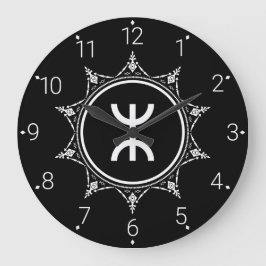 Tamazgha - Amazigh-Symbol Große Wanduhr