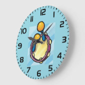 Tamborine And Maraccas Große Wanduhr (Winkel)