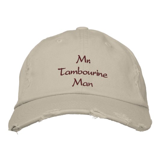 Tambourine Man Cap / Hat Bestickte Baseballkappe (Vorderseite)