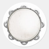 Tambourine Runder Aufkleber (Vorderseite)