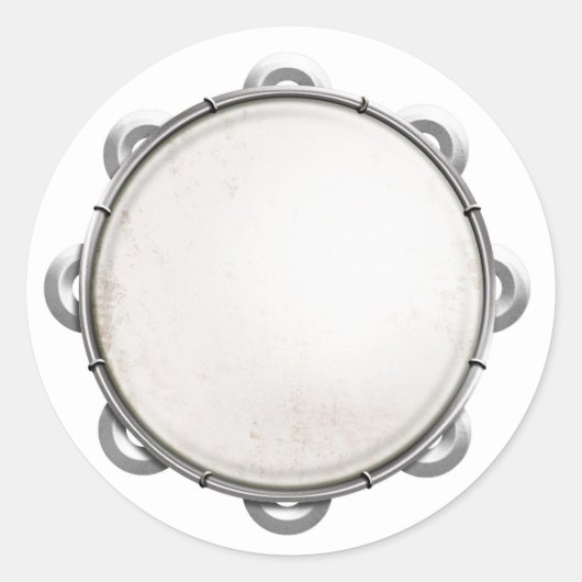 Tambourine Runder Aufkleber (Vorderseite)