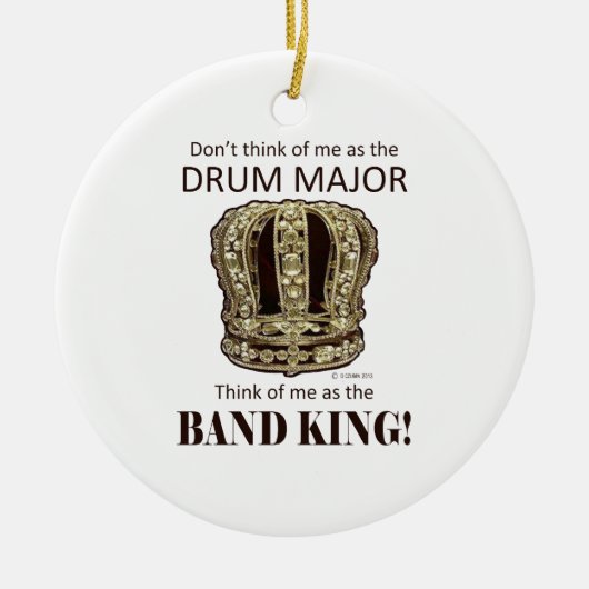 Tambourmajor König Keramik Ornament (Vorne)