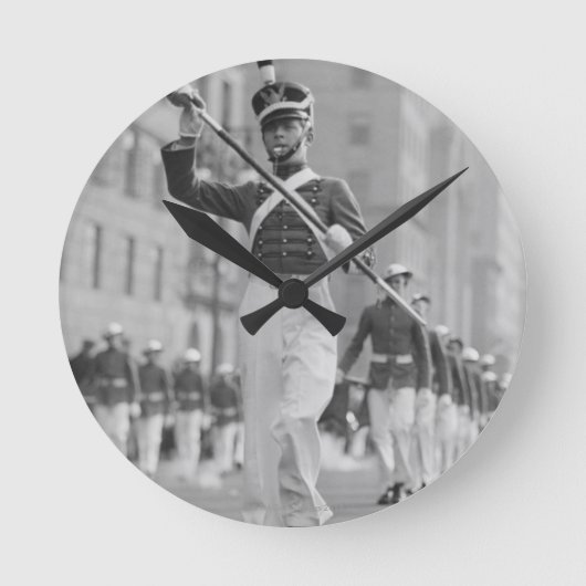 Tambourmajor Runde Wanduhr (Vorderseite)