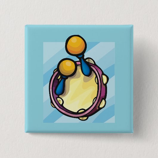 Tamburin und Maracas Button (Vorderseite)
