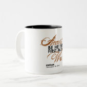 Tamburlaine Kriegs-Zitat Zweifarbige Tasse (Vorderseite Links)