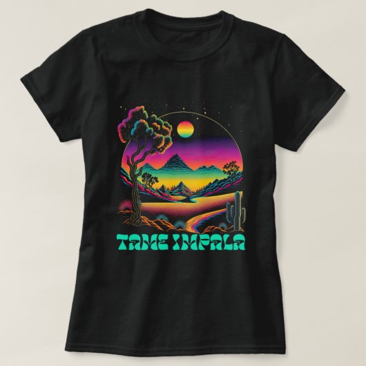 Tame Impala:: Retro Psychedelic Fan Design T-Shirt (Design vorne)
