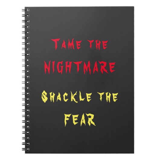 Tame the Nightmare Spiral Foto Notebook Notizblock (Vorderseite)