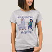 Tamed Alpaca Deutsches Zitat T-Shirt (Vorderseite)