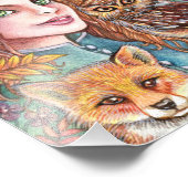 Tamer im Herbstwald Fotodruck (Ecke)