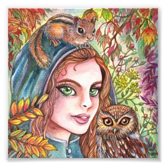 Tamer im Herbstwald Fotodruck (Vorne)