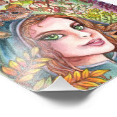 Tamer im Herbstwald Fotodruck (Ecke)