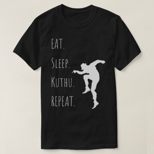 Tamil Design von Lungi Life. Eat.Sleep.KUTHU.Repea T-Shirt (Design vorne)