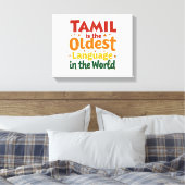 Tamil, die älteste Sprache Leinwanddruck (Insitu (Schlafzimmer))